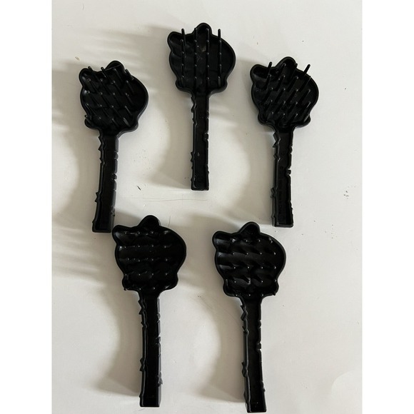 Lot of 5 Monster High Black Skull Brush Replacement - Picture 2 of 2